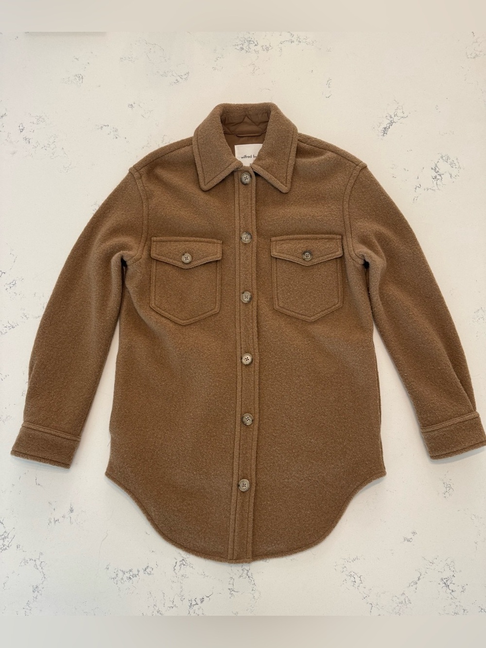 Aritzia Wilfred Merino Wool Ganna Jacket in Camel
